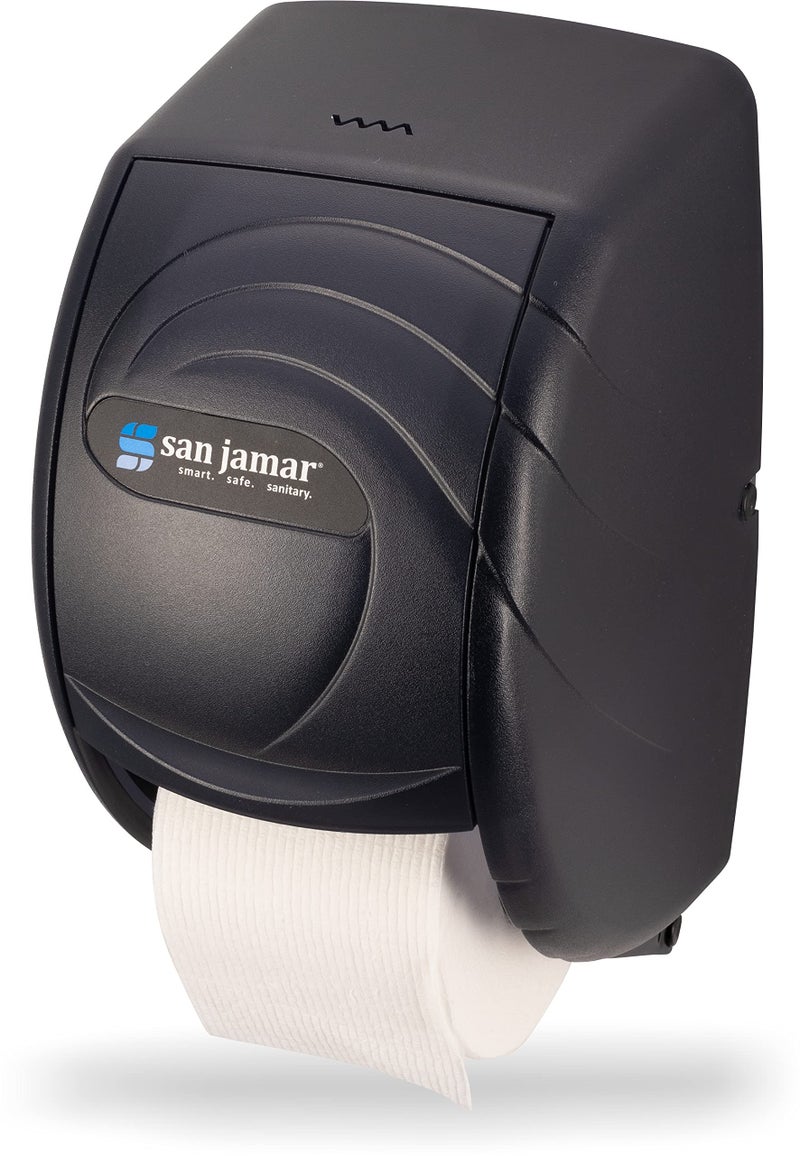 San Jamar R3590TBK Black Pearl Oceans Duett Standard Bath Tissue Dispenser - Image 4